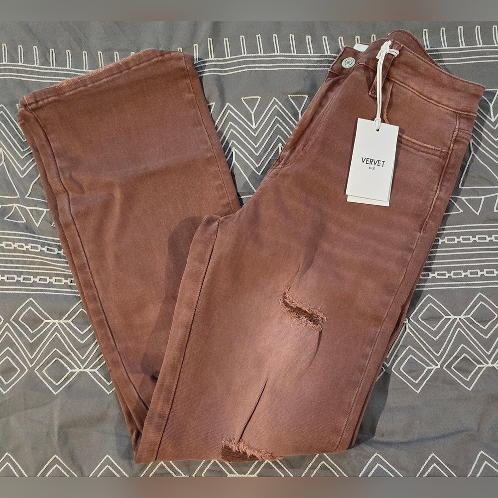 VERVET BY FLYING MONKEY Brown Boot Cut Jeans